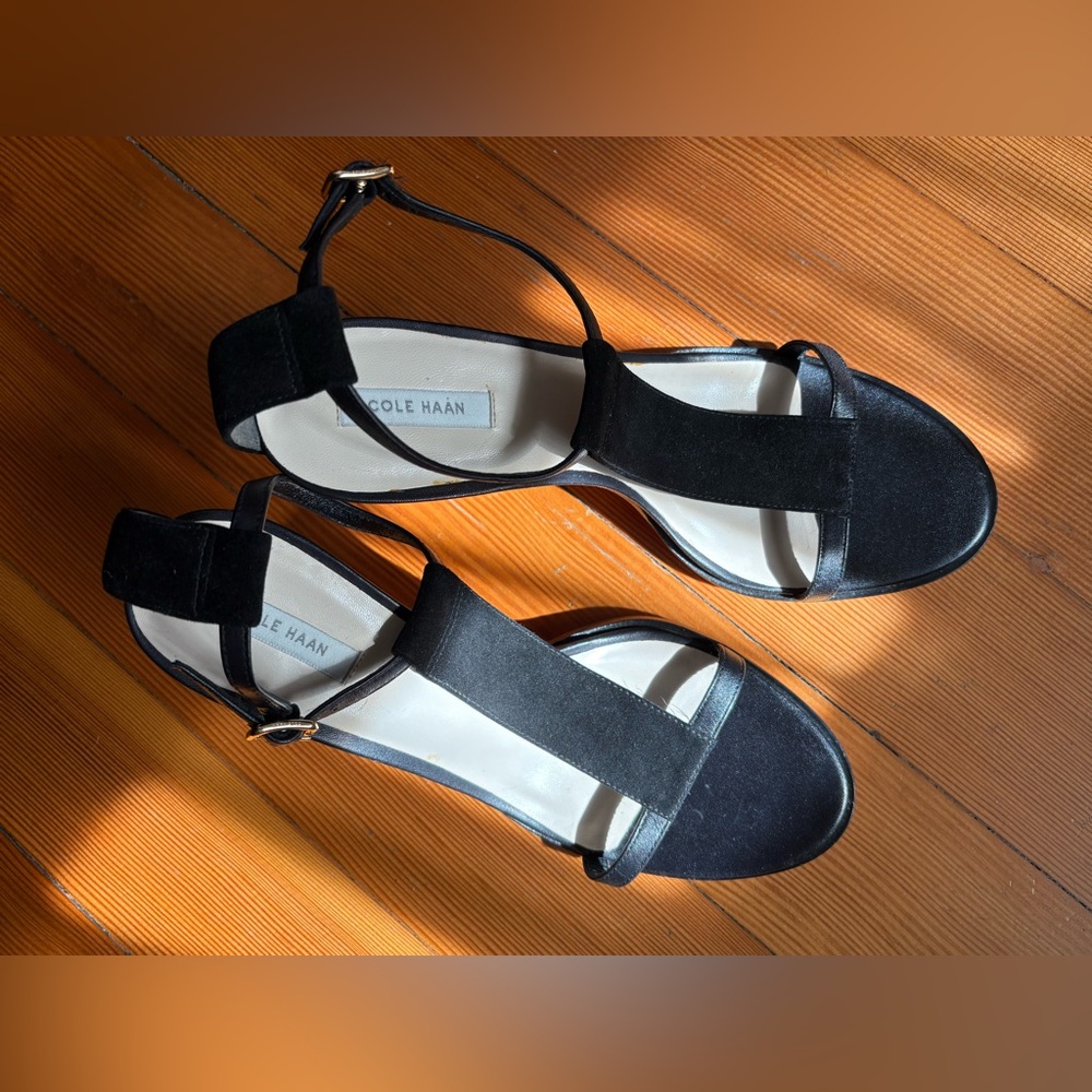 Cole Haan Women's Black Suede Sandals